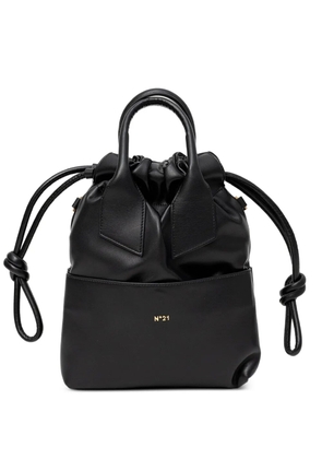 Nº21 Eva drawstring top-handle tote bag - Black