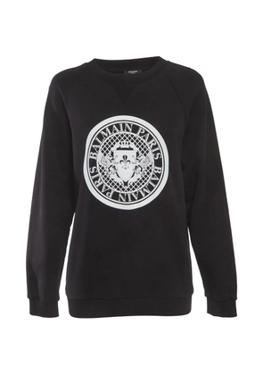 Balmain Pre-Owned logo-print sweatshirt - Black