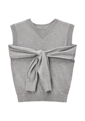 Alexander Wang wrapped V-neck sweater vest - Grey