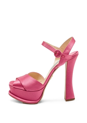 Prada Pre-Owned Crisscross heeled sandals - Pink