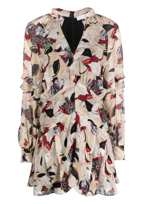 IRO Darsa abstract-print dress - Neutrals
