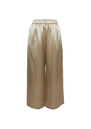 Max Mara satin wide-leg trousers - Neutrals