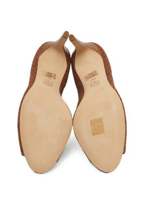 Tory Burch Elinor laser-cut suede heeled pumps - Brown