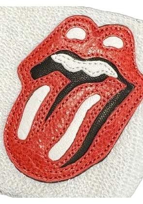 Chrome Hearts rolling-stones tongue wristband - White