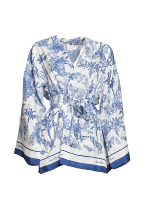 MC2 Saint Barth Carly short toile de Jouy-print kimono - White