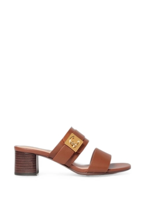 Coccinelle C-Me Lock calf-leather mules - Brown