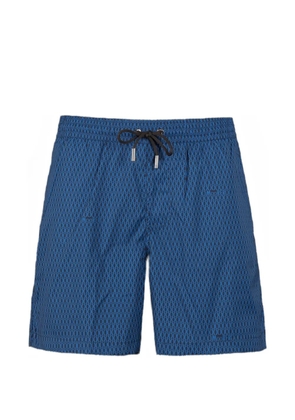 Moorer Portofino-Spi geometric-print swim shorts - Blue