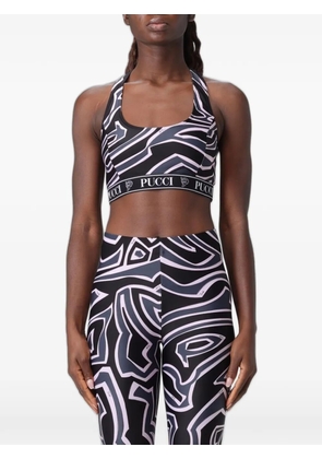 PUCCI printed stretch-fabric top - Black