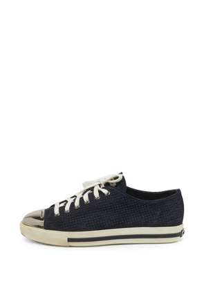 Miu Miu Pre-Owned cap-toe lace-up sneakers - Blue