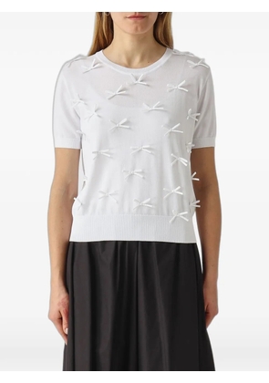 MeimeiJ bow-embellished T-shirt - White