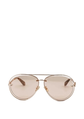 Roberto Cavalli engraved-detail pilot-frame sunglasses - Pink