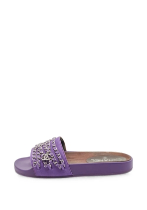 CHANEL Pre-Owned Tropiconic chain-link slides - Purple