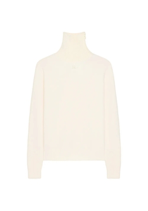 Courrèges high-neck knitted sweater - Neutrals