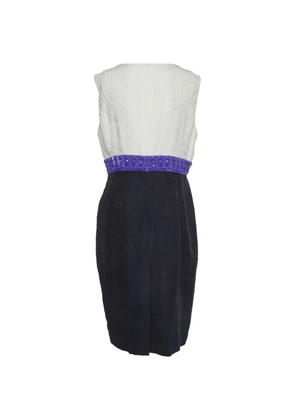 Escada Pre-Owned jacquard embellished midi dress - Blue