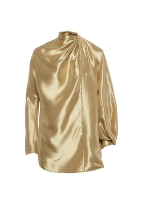 Fendi Pre-Owned draped zipped top - Gold