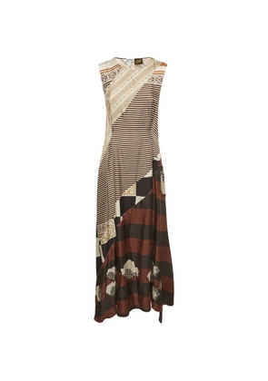 Loewe Pre-Owned Paula's Ibiza printed cut-out midi dress - Brown