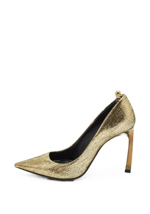 Lanvin Pre-Owned textured pointed-toe pumps - Gold