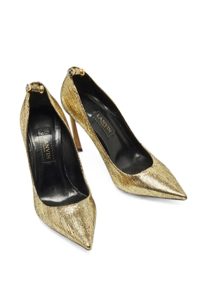 Lanvin Pre-Owned textured pointed-toe pumps - Gold