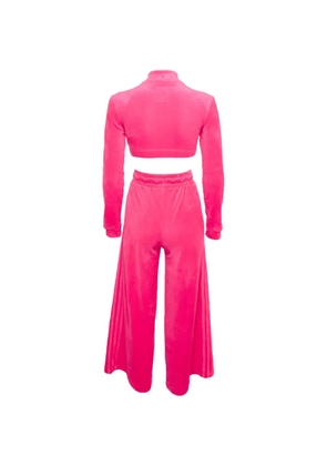 adidas x Jeremy Scott velvet-texture tracksuit - Pink