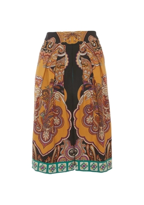 Etro Pre-Owned paisley-pattern midi skirt - Black