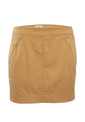 Hermès Pre-Owned zip-fastening cotton mini skirt - Brown