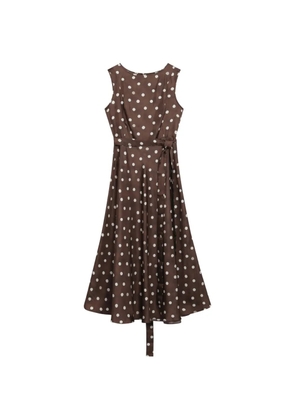 'S Max Mara polka-dot belted midi dress - Brown
