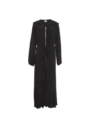 424 zipped hooded maxi dress - Black