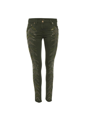 Roberto Cavalli Vintage rhinestone skinny jeans - Green