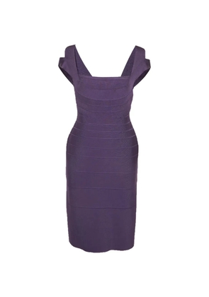 Hervé Léger Pre-Owned sleeveless dress - Purple