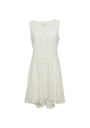 DVF Diane von Furstenberg sleeveless lace mini dress - Neutrals
