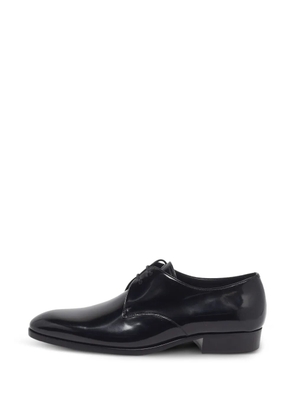 Saint Laurent Pre-Owned Montaigne glossy derby shoes - Black