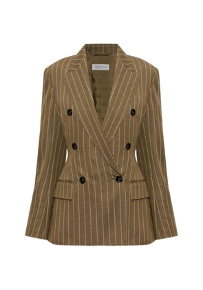 Max Mara pinstripe double-breasted jacket - Green