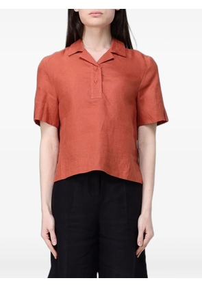 Colmar short-sleeve linen shirt - Orange