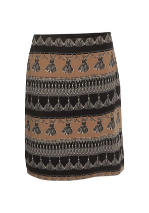 Weekend Max Mara tassel-print crepe skirt - Black