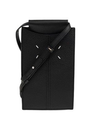 Maison Margiela grained-leather phone holster bag - Black