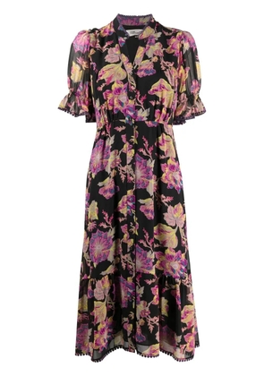DVF Diane von Furstenberg Peach midi dress - Black