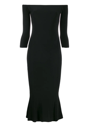 Norma Kamali off-the-shoulder fishtail dress - Black