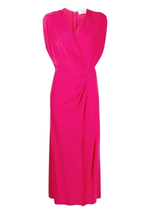 DVF Diane von Furstenberg V-neck sleeveless midi dress - Pink