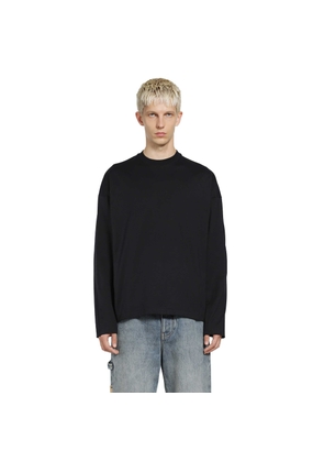 Cotton Crewneck Long Sleeve T-Shirt