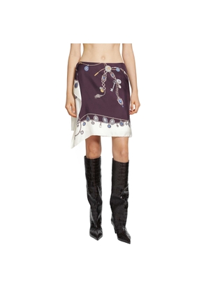 Stolen Jewels Silk Twill Mini Skirt