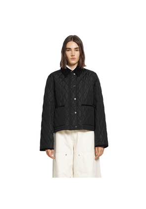 Cropped Quilted Nylon Jacket