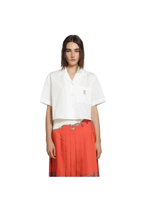 Cotton Poplin Crop Shirt