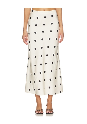 Bardot Pheobe Satin Midi Skirt in Cream. Size 4. Also in 2, 6, 8, 10.