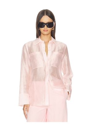 ALIGNE Cher Sheer Shirt in Pink. Size 4. Also in 2, 6, 8, 10.