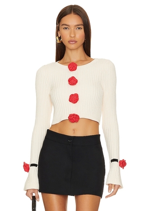 For Love & Lemons Roxana Cardigan in White. Size L. Also in S.