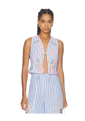 CeliaB Avra Vest in Blue. Size XS. Also in S, M, L.