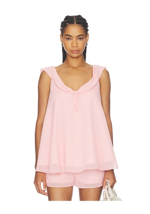 Amanda Uprichard Polly Top in Pink. Size XS. Also in S, M, L, XL.
