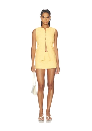 Amanda Uprichard Emsley Romper in Yellow. Size XS. Also in M, L, XL, S.