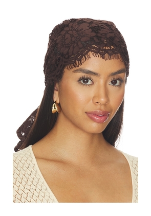 DE LA VALI Bodita Headscarf in Brown.