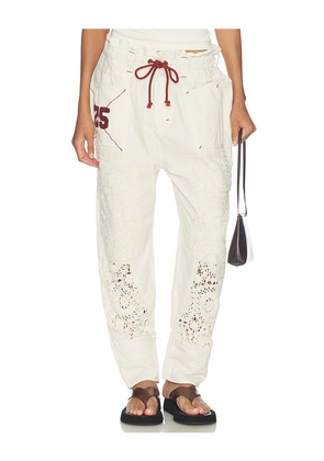 Free People Rockaway Craft Pant in White. Size XS. Also in S, M, L, XL.